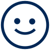 Icon eines lächelnden Smiley für hohe Patientenzufriedenheit mit AviClear Aknebehandlung in der HAUTarztpraxis Dr. Haut Rheda-Wiedenbrück