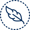 Icon einer Feder symbolisiert sanfte AviClear Aknebehandlung in der HAUTarztpraxis Dr. Haut Rheda-Wiedenbrück